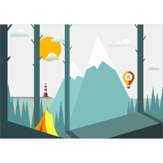 Artgeist On the Camping itseliimautuva fototapetti