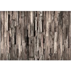 Artgeist Wooden Curtain (Dark Brown) itseliimautuva fototapetti