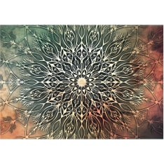 Artgeist Center (Green) itseliimautuva fototapetti