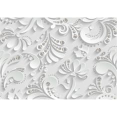 Artgeist Flowers with Crystals itseliimautuva fototapetti