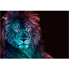 Artgeist Abstract Lion - Rainbow itseliimautuva fototapetti