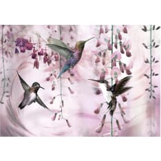 Artgeist Flying Hummingbirds (Pink) itseliimautuva fototapetti