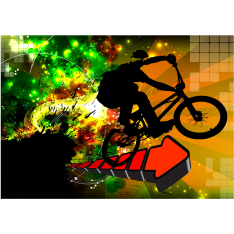 Artgeist Bicycle Tricks itseliimautuva fototapetti