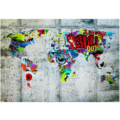 Artgeist Map - Graffiti itseliimautuva fototapetti