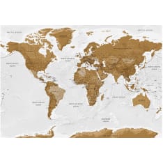 Artgeist World Map: White Oceans itseliimautuva fototapetti