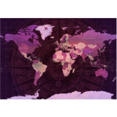 Artgeist Purple World Map itseliimautuva fototapetti