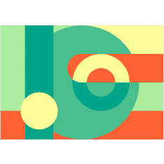 Artgeist Geometric Wreath (Green) itseliimautuva fototapetti