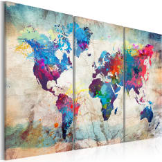 Artgeist World Maps: Modern Style taulusetti