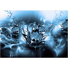 Artgeist Oily Flower (Blue) itseliimautuva fototapetti