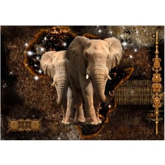 Artgeist Brown Elephants itseliimautuva fototapetti