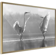 Artgeist Black And White Herons juliste