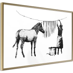Artgeist Banksy: Washing Zebra Stripes poster