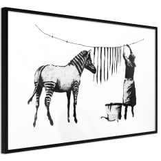 Artgeist Banksy: Washing Zebra Stripes poster