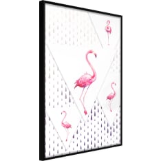 Artgeist Flamingos And Triangles juliste