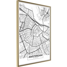 Artgeist City Map: Amsterdam juliste