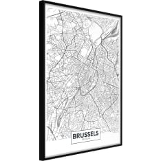 Poster - City map: Brussels