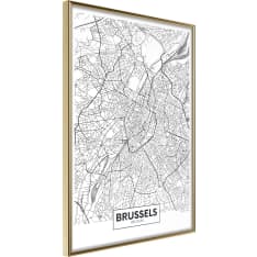 Artgeist City Map: Brussels juliste