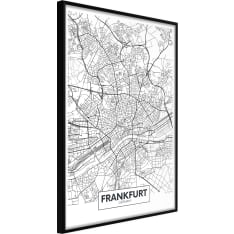Artgeist City Map: Frankfurt juliste