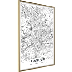 Artgeist City Map: Frankfurt juliste
