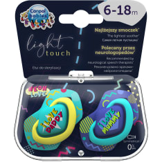 Canpol Babies Neon Love 2 pcs silicone fun pacifier