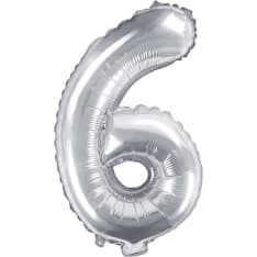Silver Number Foil Balloon 4 Air-Filled 35 cm