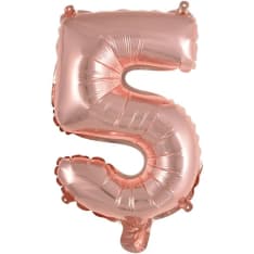 Rose Gold Number Foil Balloon 8 Air-Filled 35 cm