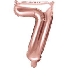 Rose Gold Number Foil Balloon 8 Air-Filled 35 cm