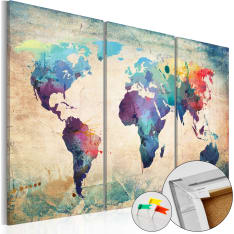 Artgeist Rainbow Map [Cork Map] korkkitaulusetti
