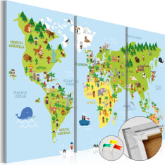 Artgeist Children'S World [Cork Map] korkkitaulusetti