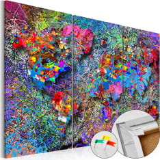 Artgeist Colourful Whirl [Cork Map] korkkitaulusetti