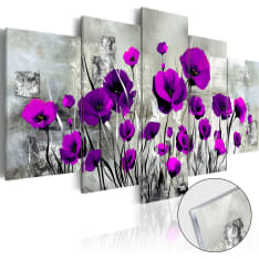 Artgeist Meadow: Purple Poppies  akryylilasitaulusetti