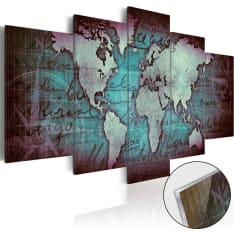 Artgeist Acrylic Prints – Bronze Map Ii akryylilasitaulusetti