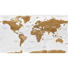 Artgeist World Map: White Oceans II fototapetti XXL
