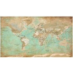 Artgeist Turquoise World Map II fototapetti XXL