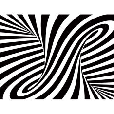 Artgeist optical art: black and white fototapetti