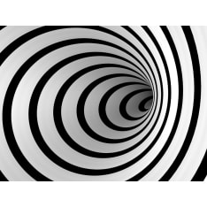 Artgeist Musta ja valkoinen 3D-tunnelin fototapetti