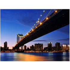 Artgeist Manhattan Bridge valaistu yöllä fototapetti