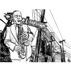 Artgeist Saxophone recital on Broadway fototapetti