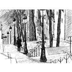 Artgeist stairs - Montmartre fototapetti