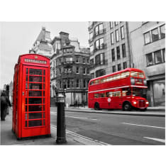 Artgeist Punainen linja puhelinkoppia Lontoossa fototapetti