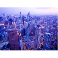 Artgeist Arka valot iltahämärässä Chicagossa fototapetti