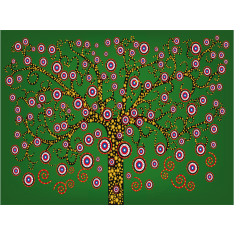 Artgeist abstract: tree (green) fototapetti