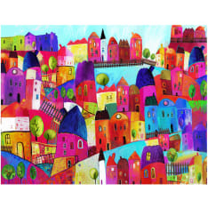 Artgeist Rainbowhued town fototapetti