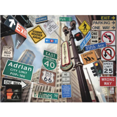 Artgeist NYC merkit värillisellä pohjalla fototapetti