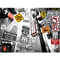 Artgeist NYC merkkejä yksivärinen tausta fototapetti