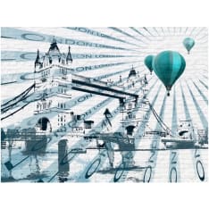 Artgeist Ballon lento yli Tower Bridge fototapetti