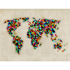 Artgeist World Map - a kaleidoscope of colors fototapetti