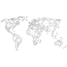 Artgeist Map of the World - white solids fototapetti