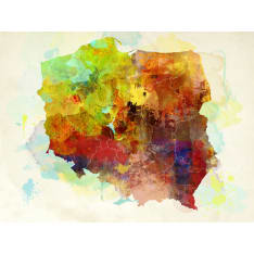 Artgeist Map (Poland) fototapetti