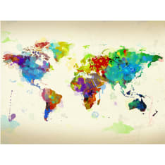 Artgeist Paint splashes map of the World fototapetti